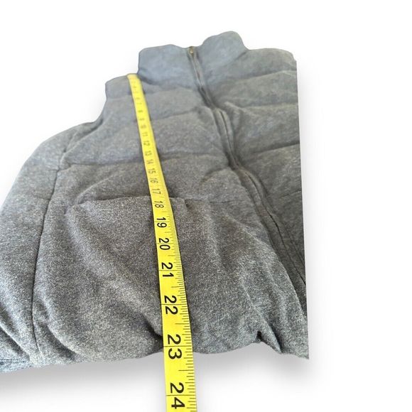 J Jill Women’s Small Blue Puffer Down Feathers Filled Zipper Front Vest Cotton - Picture 7 of 7